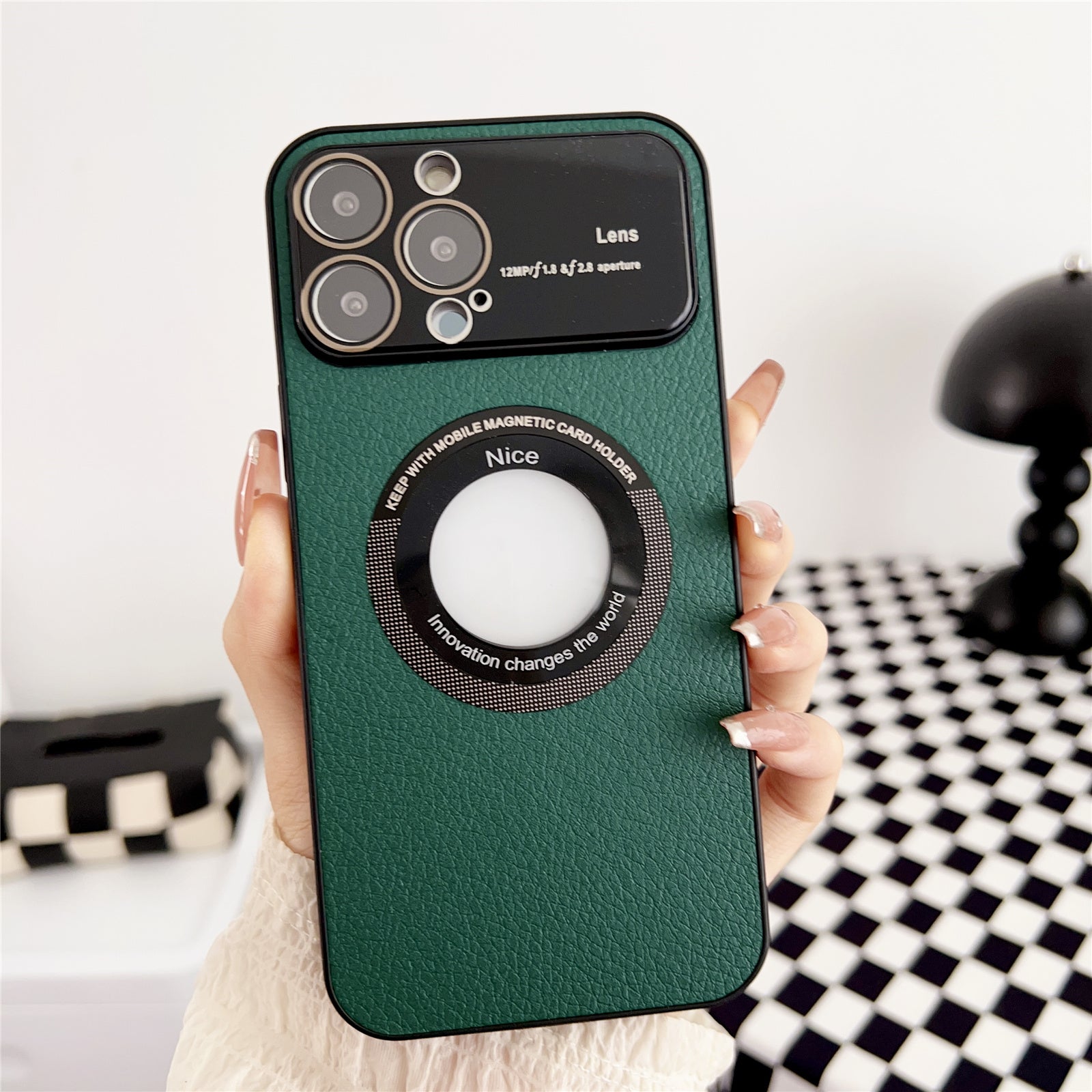Phone Case for iPhone 14 Pro Max Compatible with MagSafe Litchi Texture PU Leather Coated PC Phone Cover Phone Case for iPhone 14 Pro Max Compatible with MagSafe Litchi Texture PU Leather Coated PC Phone Cover